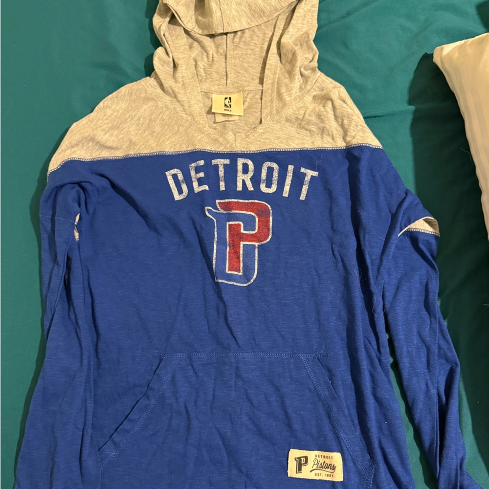 NBA Detroit Blue and Gray Hoodie